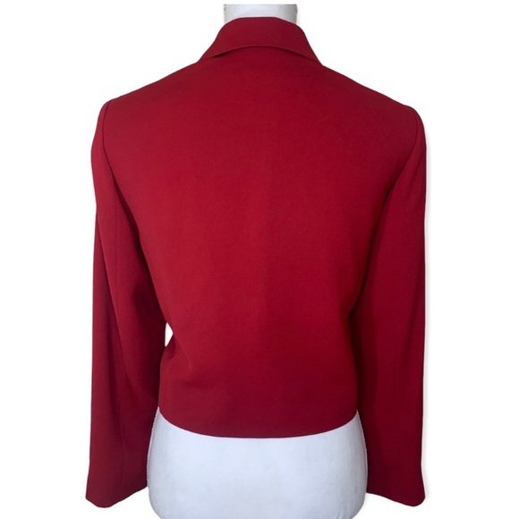Vtg Pendleton red women‘s red blazer/jacket, shoulder pads, button down. Size 8 - Picture 13 of 14